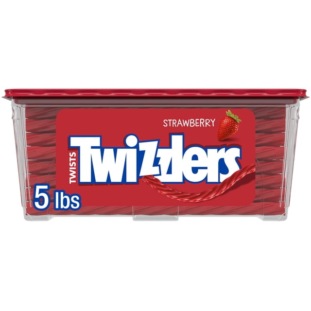TWIZZLERS Twists Strawberry Flavored Licorice Style, Chewy Candy, 5 lbs.