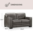 thumbnail image 5 of Emery 3-Piece Top-Grain Leather Sofa Set, Assorted Colors, 5 of 19