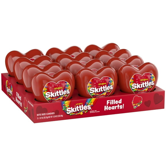 Skittles Original Filled Valentine's Day Hearts, 1.07 oz, 12 ct.