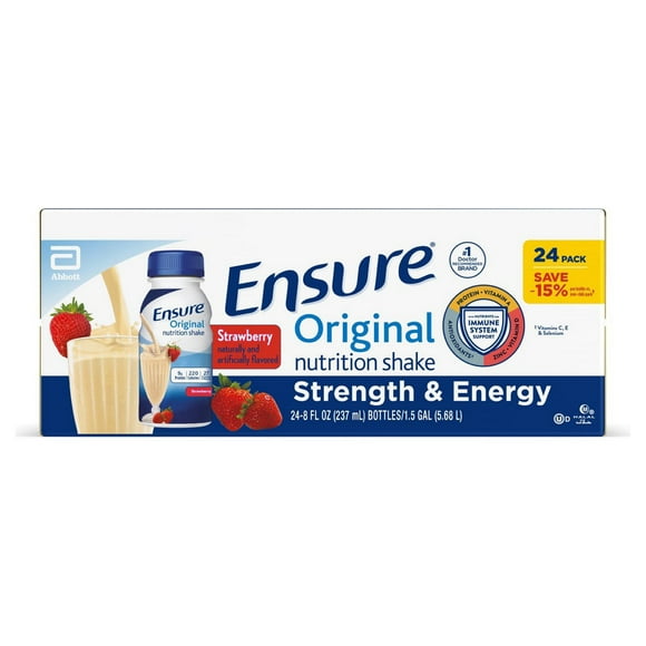 Ensure Original Nutrition Shake, Strawberry 8 fl. oz., 24 ct.