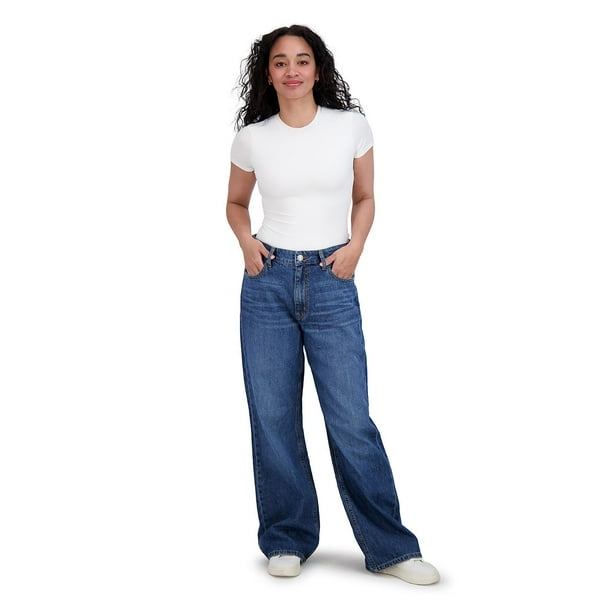 Aeropostale Women's High Rise Wide Leg Jean