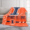 thumbnail image 2 of Logo Brands Illinois Fighting Illini 60"x70" Super Plush Blanket, 2 of 7