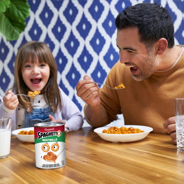 Campbell's SpaghettiOs Canned Pasta with Meatballs 15.6 oz., 12 pk