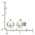 thumbnail image 4 of 7-7.5MM Freshwater Pearl and Diamond Pendant and Earring Set, 4 of 4