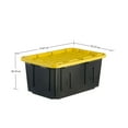 thumbnail image 6 of Member's Mark 27 Gallon Heavy-Duty Black and Yellow Storage Tote, 20.6" D x 30.6" W x 14.3" H, 1 pack or 4 pack, 6 of 7