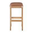 thumbnail image 6 of Bower Home Upholstered Wood Saddle Counter or Bar Stool, 2-Pack, 6 of 9
