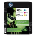 thumbnail image 1 of HP 910XL, High Yield Cyan/Magenta/Yellow Original Ink Cartridge, 3 Color Pack, 1 of 8
