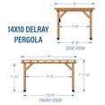 thumbnail image 9 of Backyard Discovery 14' x 10' Delray Cedar Pergola with PowerPort, 9 of 9