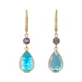 thumbnail image 4 of Multi-Gemstone Dangle Earrings in 14K Gold, 4 of 6