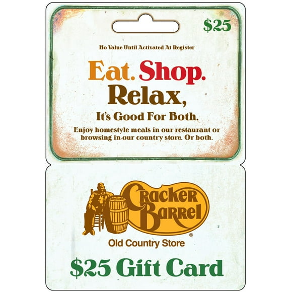 Cracker Barrel $25 Gift Card