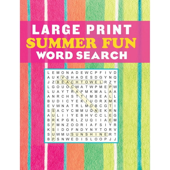 Large Print Summer Fun Word Search, Flexibound