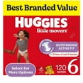 thumbnail image 1 of Huggies Little Movers Baby Diapers, Sizes 3-8, 1 of 14