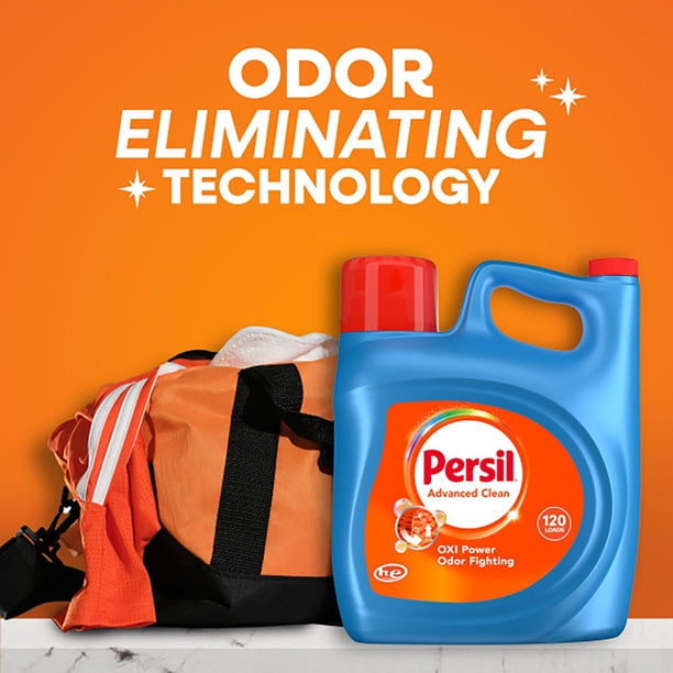 Persil Advanced Clean Oxi+Odor Liquid Laundry Detergent, 120 loads