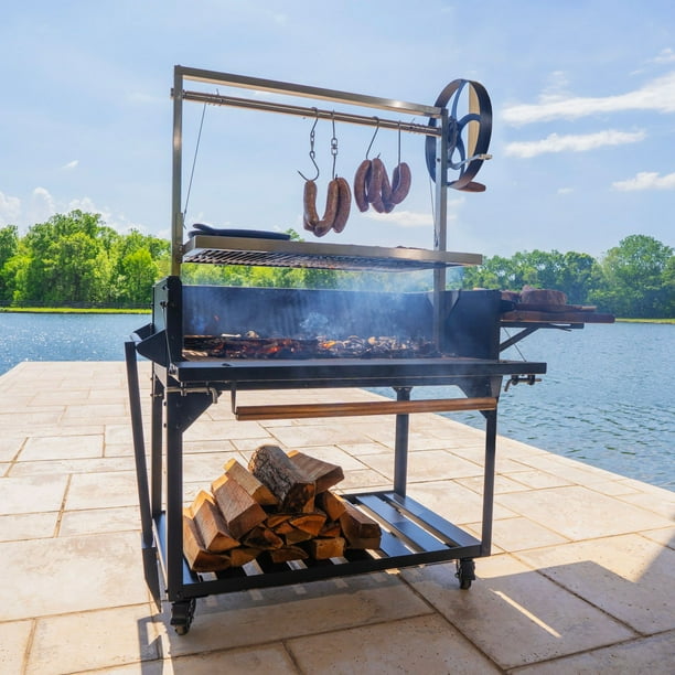 Backyard Discovery Heritage Steel Grill with Wood Fire and