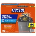 thumbnail image 1 of Hefty Ultra Strong Drawstring Trash Bags, Unscented 33 gal., 90 ct., 1 of 7