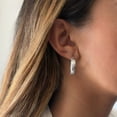 thumbnail image 8 of High Polish Italian & Diamond Cut Satin Earring Set in Sterling Silver, 8 of 16