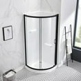 thumbnail image 12 of Breeze 32” x 32” x 77” Corner Shower Kit with Clear Glass, Walls, Base and Hardware, 12 of 18