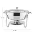 thumbnail image 2 of 5 Qt. Stainless Steel Round Chafer with Glass Lid, 2 of 12