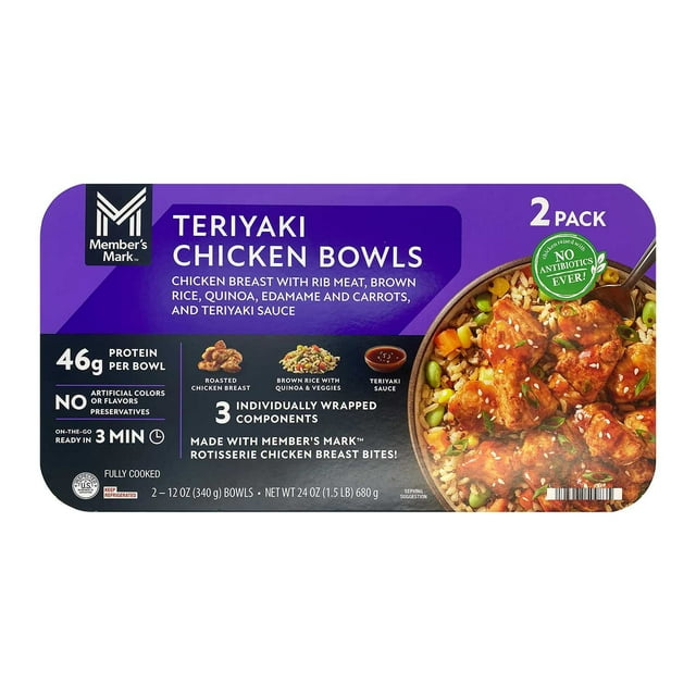 Member's Mark Teriyaki Chicken Bowl, 12 oz. Each, 2 pk.