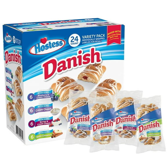 Hostess Variety Pack Danish, 2.75 oz., 24 pk.