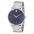 thumbnail image 1 of Movado Classic Stainless Steel Blue Dial Men's 40mm Watch, 1 of 4