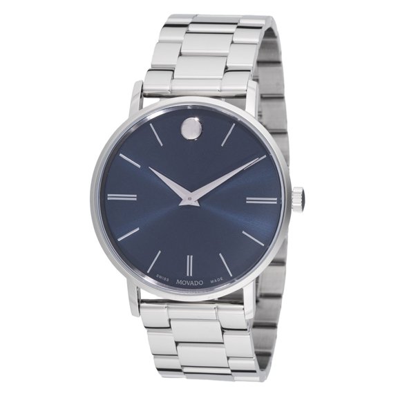Movado Classic Stainless Steel Blue Dial Men's 40mm Watch