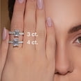 thumbnail image 5 of Lab Created Emerald Cut Diamond Ring in 18K Gold, 5 of 5