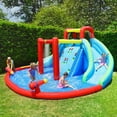 thumbnail image 1 of Happy Hop Inflatable Waterfall Aqua Park with Pool and Slides and Cannons, 1 of 14