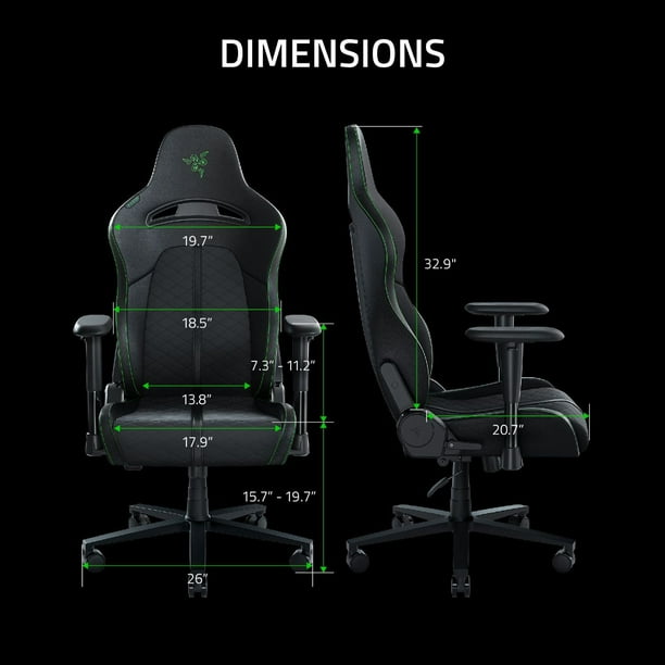 Razer Leatherette Enki X Gaming Chair Leet Edition, Black