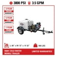 thumbnail image 3 of SIMPSON 3800 PSI at 3.5 GPM HONDA GX270 with CAT Triplex Pump Industrial Gas Powered Pressure Washer Trailer 49-State, 3 of 5