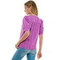 thumbnail image 5 of Draper James Women's V-Neck Puff Short Sleeve Top, 5 of 9