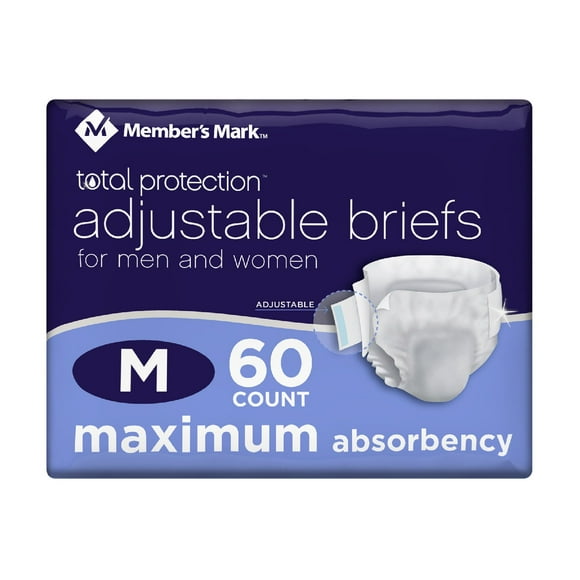 Member's Mark Total Protection Unisex Briefs, Choose Size