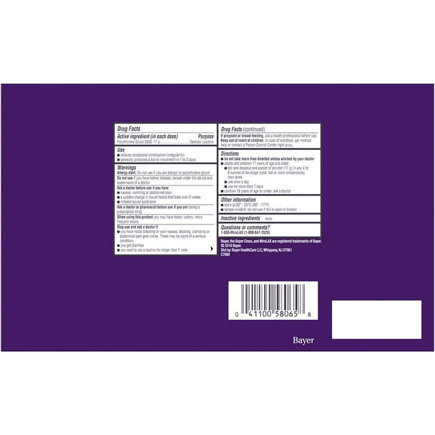 MIRALAX MIX-IN 2X20CT - Samsclub.com