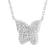 thumbnail image 2 of Diamond Butterfly Pendant Necklace in Sterling Silver, 2 of 5