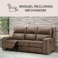 thumbnail image 3 of Bryceton Fabric Manual Reclining Sofa, Dark Brown, 3 of 10