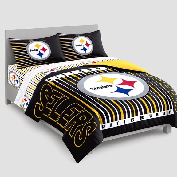 Logo Brands Pittsburgh Steelers Bed-In-A-Bag Set