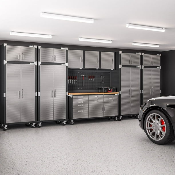 Seville Classics UltraHD 12-Piece Steel Garage Cabinet Storage Set