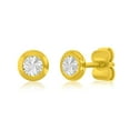thumbnail image 1 of Diamond Cut Bezel Stud Earrings in 14K Gold, 1 of 4