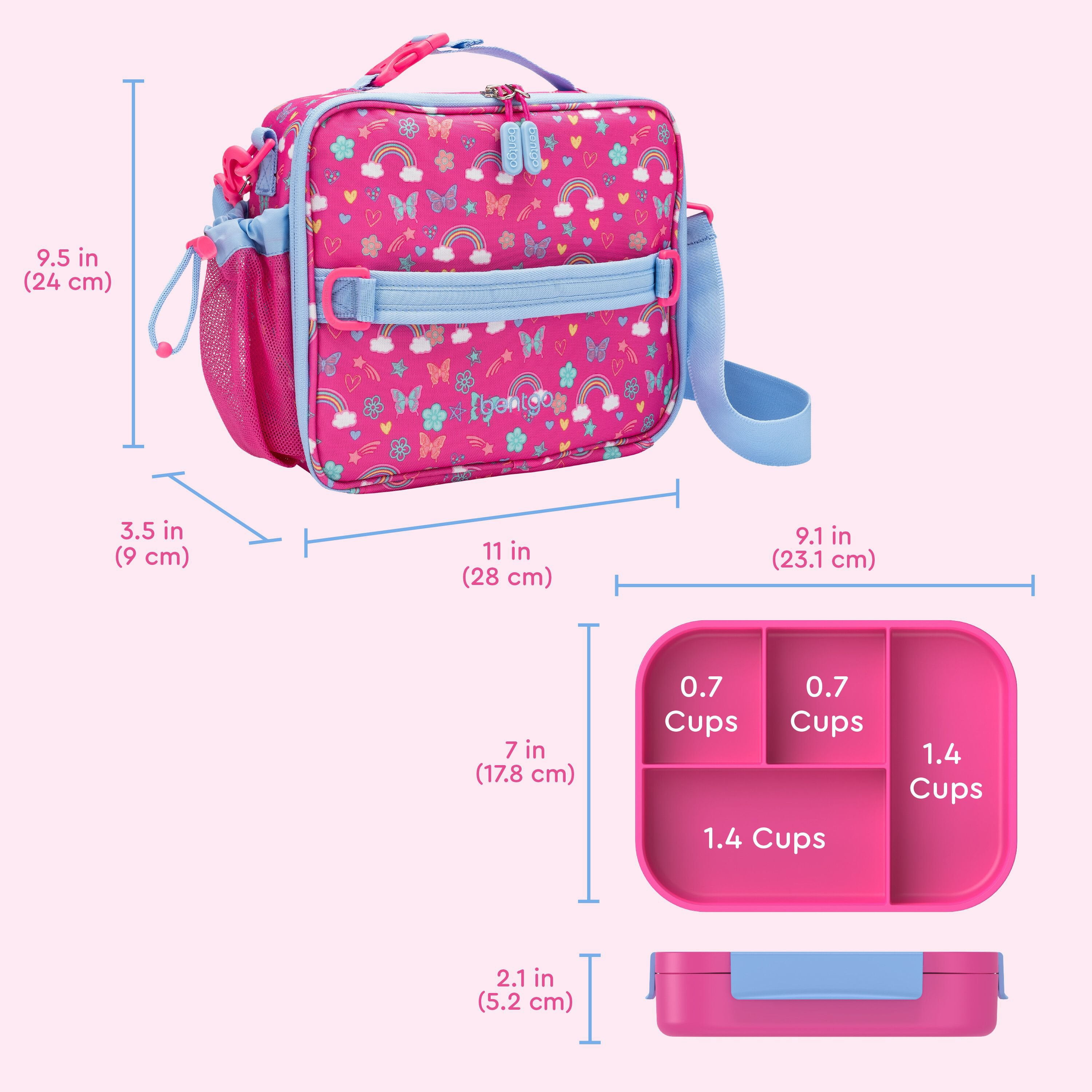 Bentgo 2-Piece Kids Snap & Go Lunch Set: Leak-Proof Lunch Box