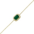 thumbnail image 2 of Genuine Gemstone & Diamond Accent Bracelet in 14K Gold, 2 of 7