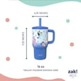 thumbnail image 5 of Zak Designs 16oz Stainless Steel Double-Wall Tumbler for Kids with Straw, Assorted Sets, 5 of 7