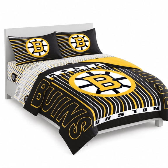 Logo Brands Boston Bruins Bed-In-A-Bag Set