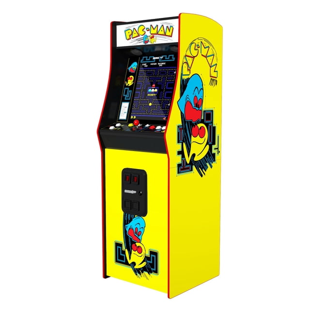 Arcade1Up PAC-MAN Supreme Home Arcade Machine with 19" LCD Display, Wi-Fi Leaderboards and 10 Classic Bandai Namco Games, 65 Inches Tall