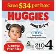 thumbnail image 1 of Huggies Snug & Dry Baby Diapers, Sizes 3-8, 1 of 11