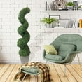 thumbnail image 4 of Faux 55" Topiary in Distressed Stone Planter, 4 of 5