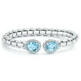 thumbnail image 2 of Amethyst & Treated Blue Topaz Bangle Set in Sterling Silver, 2 of 6