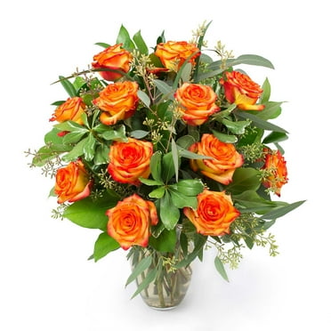 Member's Mark Roses and Greenery Vase Arrangement, choose color and stem count