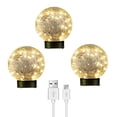 thumbnail image 1 of Deck Impressions 6" Solar/USB LED Crackle Glass Globe Lights, Choose Pack, 1 of 11