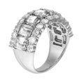 thumbnail image 2 of Lab Created Emerald and Round Cut Gemstone Ring in Sterling Silver, 2 of 6