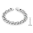 thumbnail image 4 of Mens Curb Link Bracelet in Stainless Steel, 4 of 5